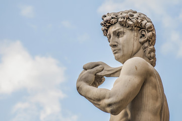Fototapeta na wymiar Dawid Michała Anioła posąg w Florencja, Włochy