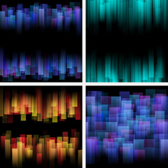 Abstract backgrounds. Vector set