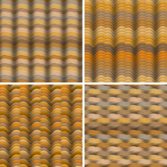 Abstract warm colored waves  seamless pattern
