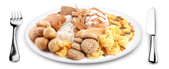 Bakery products on a plate.