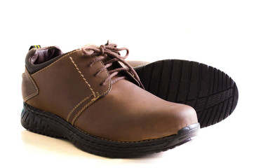 safety boots isolated on white