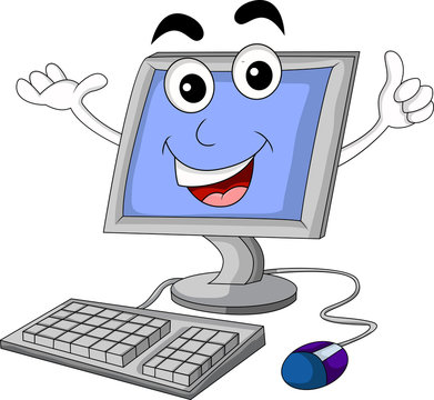 smiling computer cartoon
