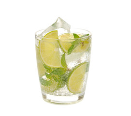 Mojito cocktail  on a white background
