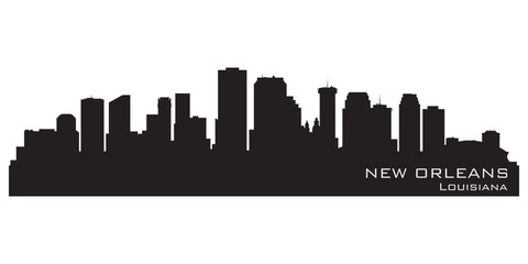 Naklejka premium New Orleans, Louisiana skyline. Detailed vector silhouette