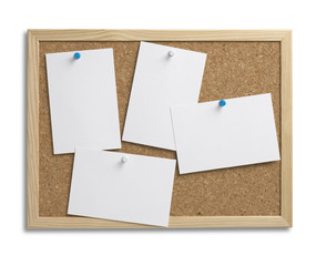 cork bulletin notice board copy space with clipping path