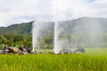 geyser in a national park in Thailand