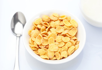 Breakfast with corn-flakes