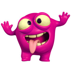 crazy pink monster