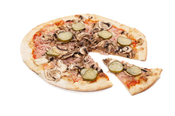 pizza and slice