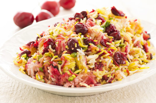 Albaloo polow  mir saueren Kirschen