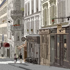 Wall murals Best sellers Collections Street in Montmartre
