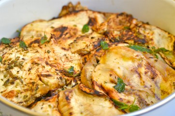 melanzane arrostite con menta