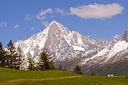 Aiguille verte, drus
