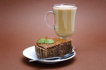 cake and cup of coffee