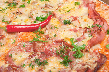 pizza with chili pepper