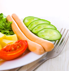sausage with vegetables