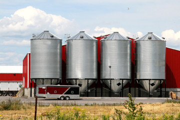 Metal grain silos for agriculture