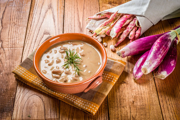 Pinto beans Soup - Zuppa di fagioli borlotti