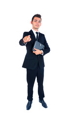 Isolated business man