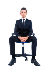 Isolated business man