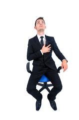 Isolated business man