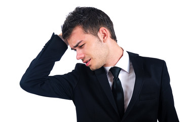 Isolated business man