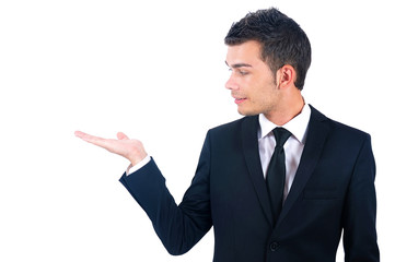 Isolated business man