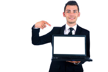 Isolated business man