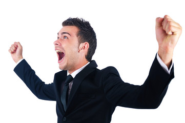 Isolated business man