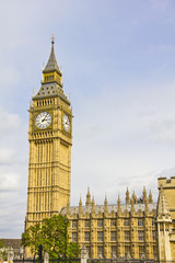 Fototapeta na wymiar Big Ben i House of Parliament, Londyn, Anglia