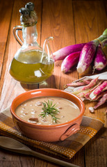 Pinto beans Soup - Zuppa di fagioli borlotti