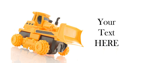 Bulldozer Toy Truck with Space for Custom Text