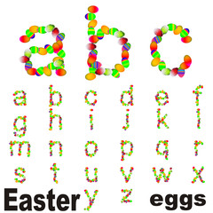 High resolution conceptual fonts set of Easter eggs isolated