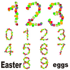High resolution conceptual fonts set of Easter eggs isolated