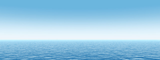 Obraz premium High resolution blue water and sky