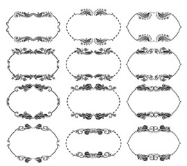Set of ornate vector frames