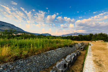 Cemetery Ruins in the Ancient Town of Salona near Split, Croatia