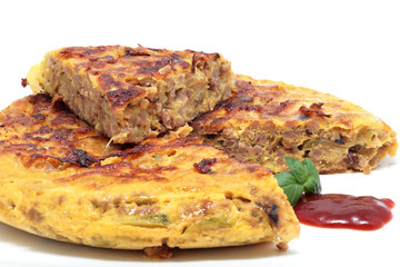 Meat omelet