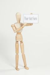 Pointing at empty sign