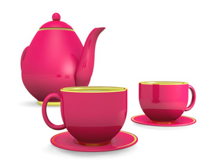 cups with teapot