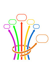 Concept of colorful arrows for different business design. Vector