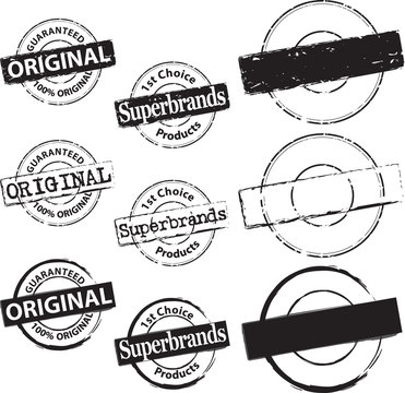Rubber Stamp Original and Superbrand