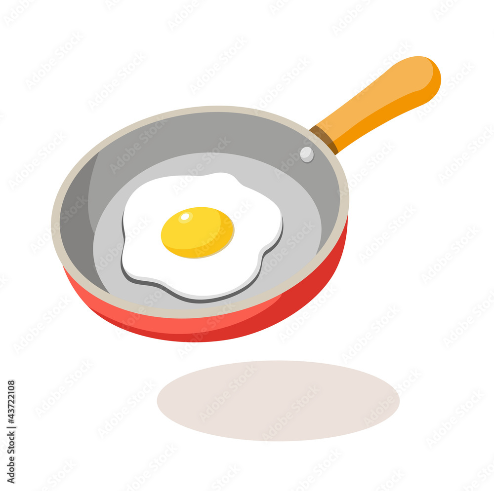 Wall mural vector icon frying pan