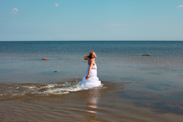 Fototapeta na wymiar Woman in water.