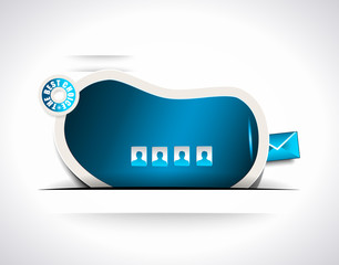 Modern web templave with paper style background