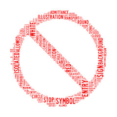 no entry text clouds