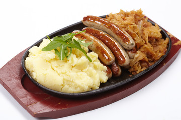 sausage with cabbage