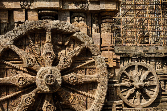 Wheels At The Sun Temple In Konark, India