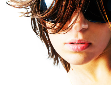 Beautiful girl in sun glasses