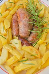 salsicce e patate al forno